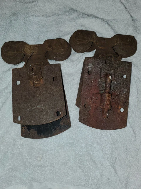 Vintage Pair Barn Door Rollers Hangers