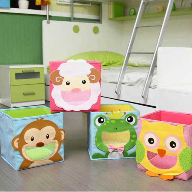 Foldable Folding Kids Storage Cube Storage Box Bookcase Cube Toy Organiser 3
