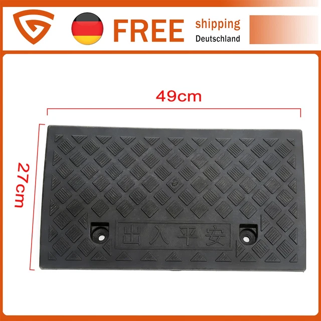 Gummirampe 45 Mm Höhe – Bordsteinrampe Aus Gummigranulat, Rutschfest, Für Rollstuhl, Fahrrad, Auto, Türschwellen & Garagen