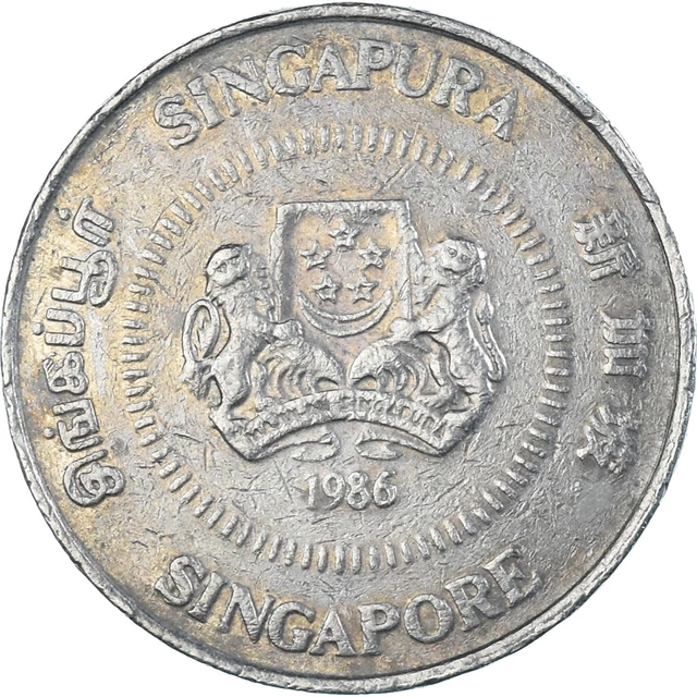 [#1336719] Coin, Singapore, 50 Cents, 1986