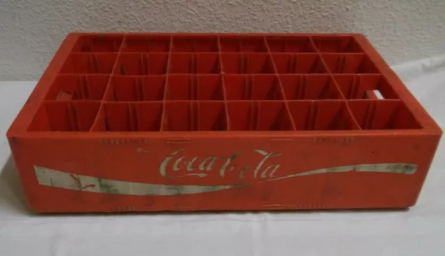 60er Anni Coca Cola Cassa Plastica 24 Bottiglie Pubblicità 60s