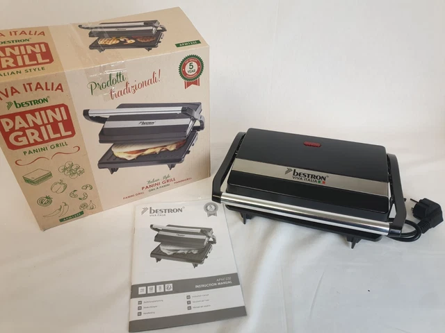 bestron Kontaktgrill APM123Z Viva Italia 700W Sandwich Panini Toaster Multigrill