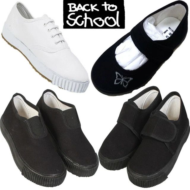 Boys Girls Unisex Adult School Pe Gym Sports Pumps Plimsolls Shoes All Sizes