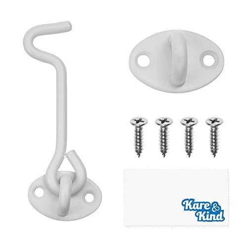 Heavy Duty 4" Hook and Eye Latch for Door/Gates/Barns/Bathroom