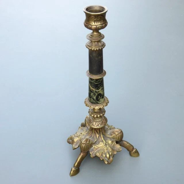 ancien bougeoir en bronze et regule