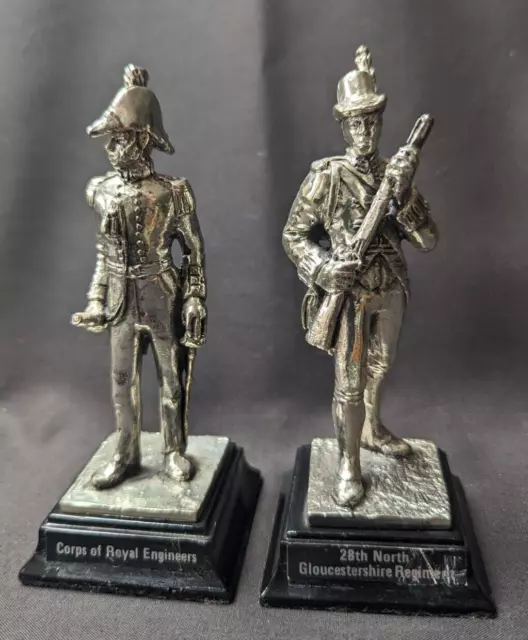 Royal Hampshire Pewter Military Figures - Corps of RE / 28th Nth Gloucestershire