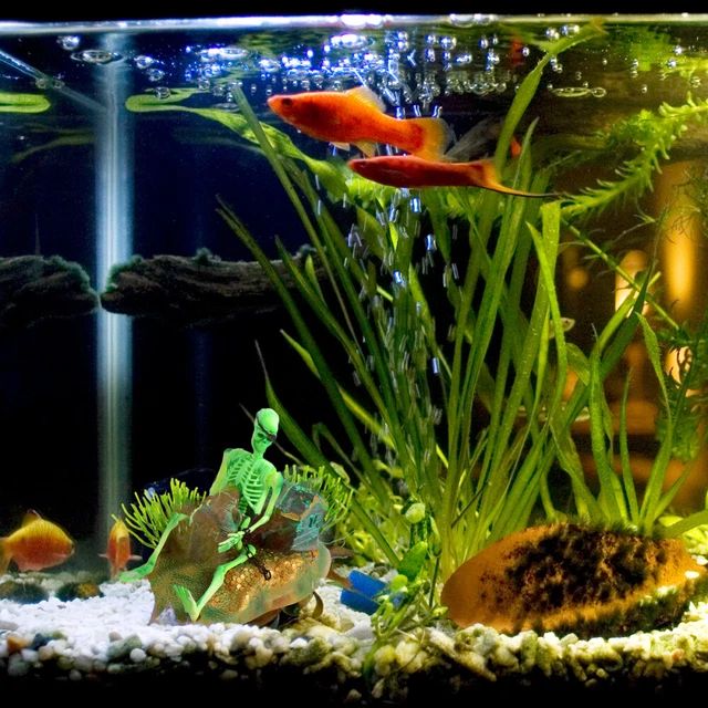 Resin Fish Tank Landscaping Aquarium Decorations Skull Pirate