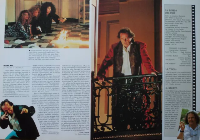 Italian Clipping Ritaglio 1987 Film LE STREGHE DI EASTWICK Nicholson 4 PAGINE 2