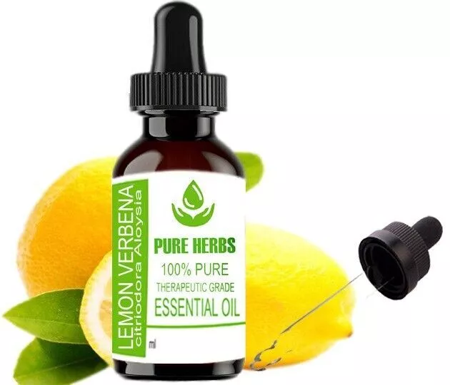 Pure Herbs Lemon Verbena 100% Pure Citriodora Aloysia Essential Oil