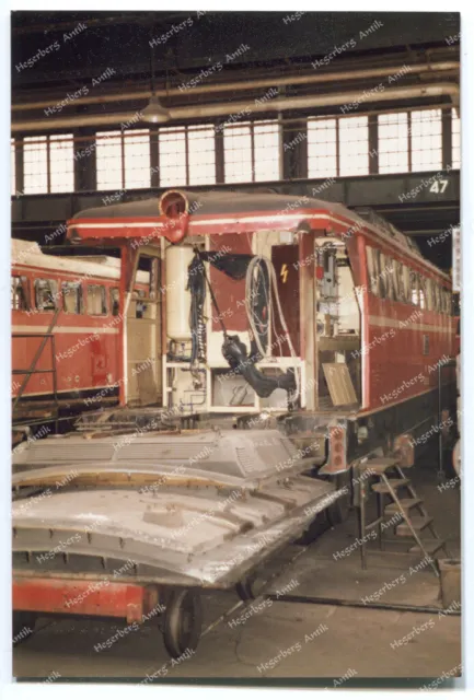 Foto Eisenbahn ÖBB Unfall-Lok E-Lok 1042.25 HW Linz 12.2.1987 (A1994)