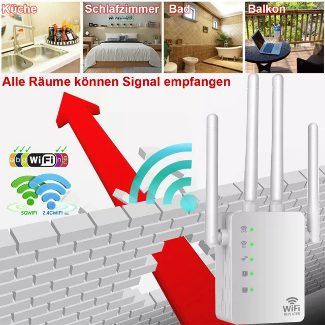 5G 2,4G Wifi Range Extender Internet Router Wlan Repeater-Verstärker 1200Mbit/s