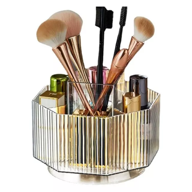 360° Rotating Makeup Organizer,  Makeup Brush Holder with 5 Slot  Display5562