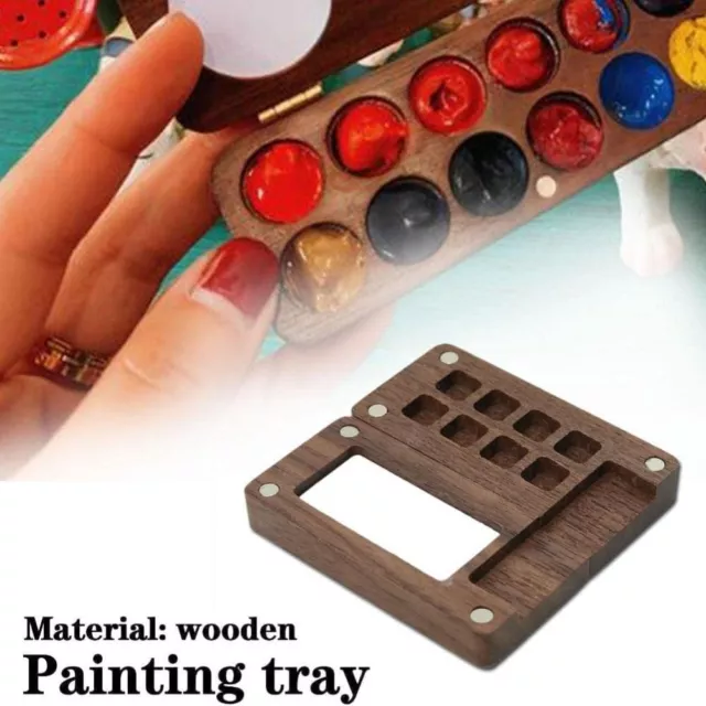 Wooden Professional Painting Palette Tray Palettes Watercolor