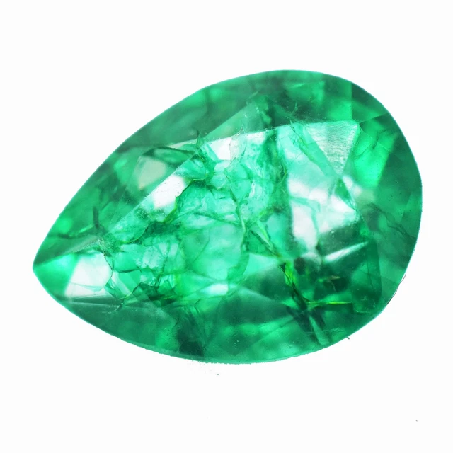 Natural Zambian Green Emerald 3.80 Cts Pear Cut Certified Top Quality Gemstone