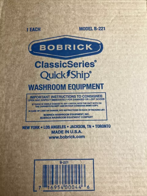 Bobrick Toilet Seat Cover Dispenser, 15-3/4x2x11, Stainless -BOB221- Lot Of 3pcs