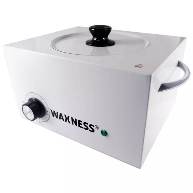 Calentador profesional grande Waxness WN-6003 blanco sostiene cera de 5,5 lb