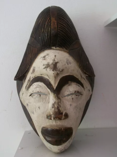 African wooden mask.masque bois Afrique Punu