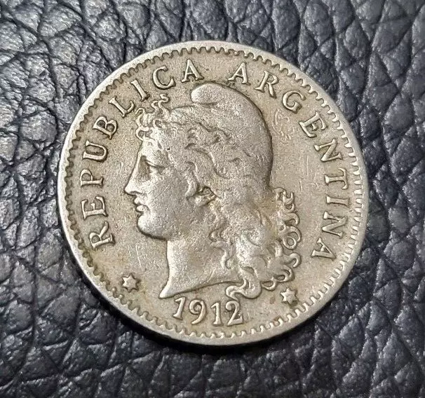 1912 Argentina 5 Centavos Coin