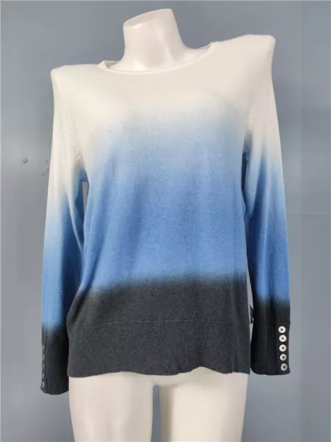 NEW £79 Mint Velvet size XS M L ombre blue knit cashmere mix jumper