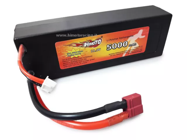 BATTERIA LiPo CASSA RIGIDA 5000mAh 11,1V ( 3S- 3celle)Burst 60C Disch.30C HIMOTO