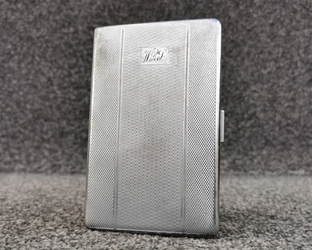 VINTAGE CHROME PLATED Art Deco Har-Bro Cigarette Case £21.49