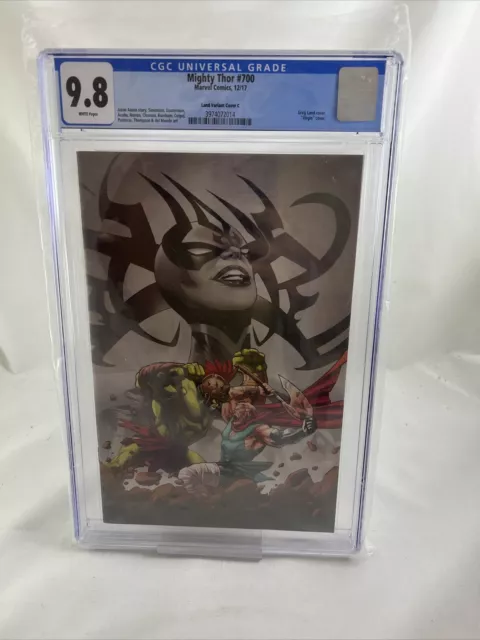 Mighty Thor #700 (2017) Marvel CGC 9.8 White Land Variant Cover C