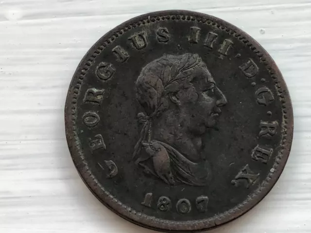 George III  Half-Penny Coin  1807