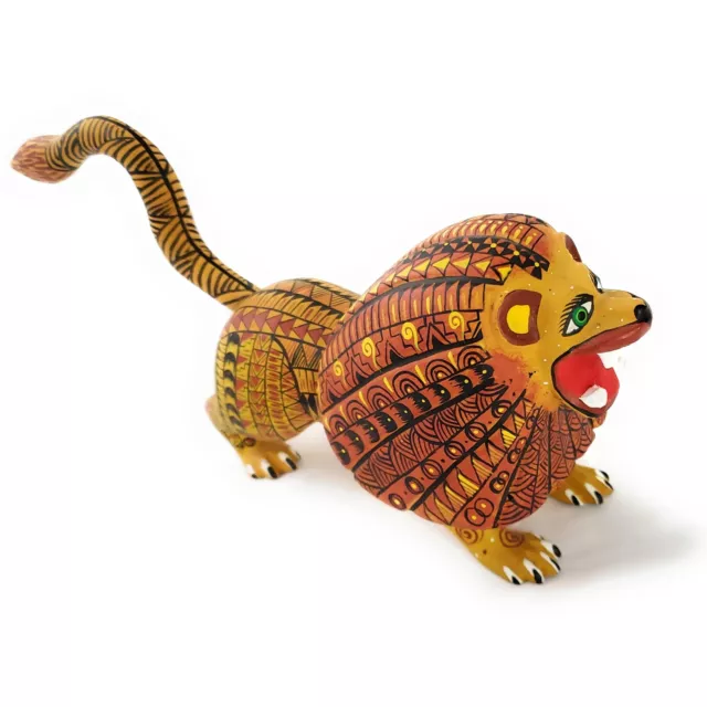 Lion NEW Alebrije Wood Carving Folk Art Oaxaca Mexico Handmade Handicraft Gift