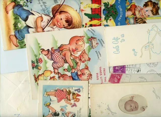 Lot Of 20 Martelon Doc's-Birth-Marriage-Announcements-Commencement-Genealogy