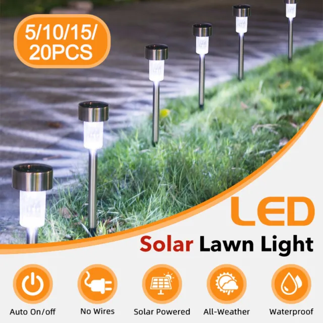 5-20 STK LED Solarleuchte Bodenstrahler Außen Gartenleuchten Garten Solarlampen