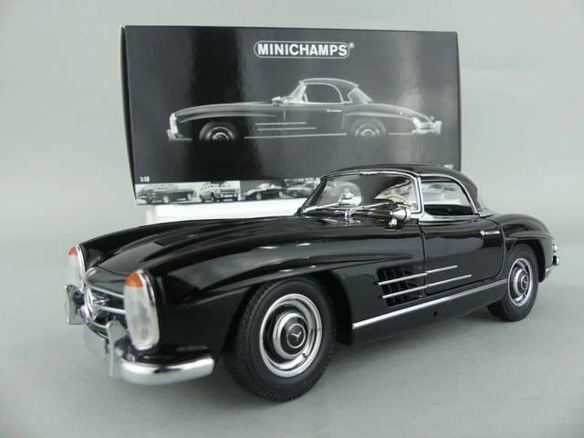 MINICHAMPS 1/18 - Mercedes-Benz 300 SL 1957 - Noire Avec Hardtop - W198 II - Occasion