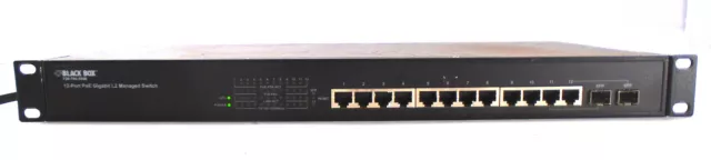 Black Box Poe L2 Géré Gigabit (LPB200A) 12-Ports Externe Interrupteur