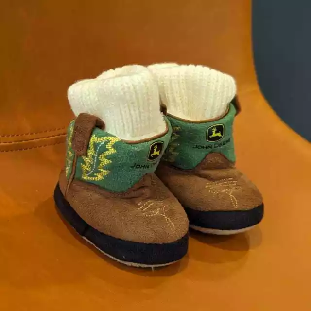 JOHN DEERE BABY Infant Cowboy Boot Slipper Shoes $10.00 - PicClick