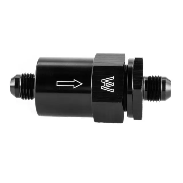 1pc 6AN Aluminum Inline Fuel Filter Aluminum For 3/8 Fuel Line Black Replacement