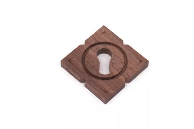 Keyhole Cover Plates Wood Escutcheon Furniture Lock Cover Walnut Antique Locks