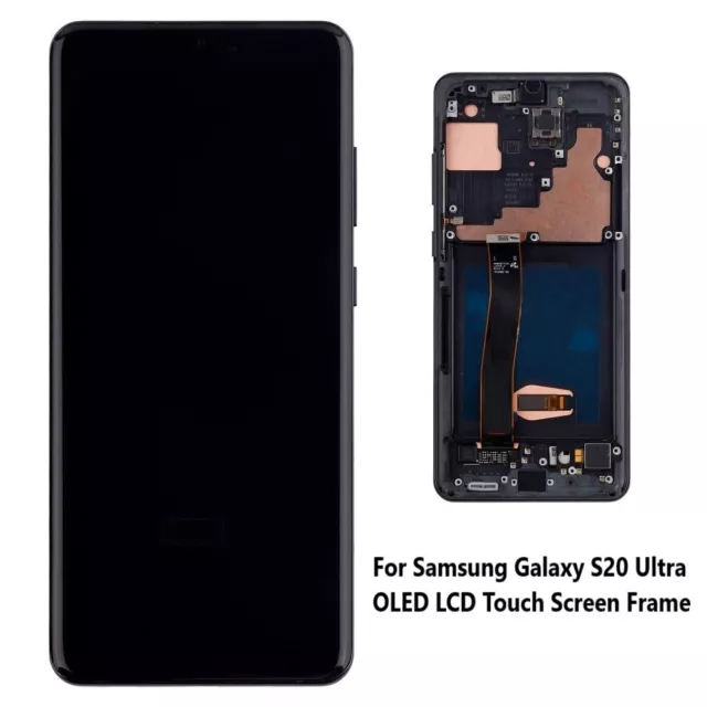 OLED Display Touch Screen Assembly w/Frame For Samsung Galaxy S20 Ultra G988