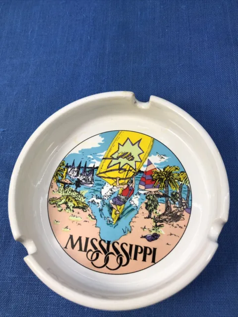 VINTAGE Mississippi  Souvenir ASHTRAY 4"