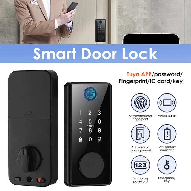 Smart Biometric Fingerprint Electronic Door Lock Digital Password Key Card Lock