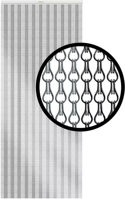 Aluminium Door Fly Screen Metal Chain Curtain Commercial Xterminate 3