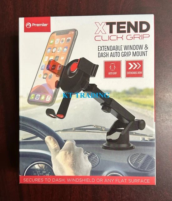 PREMIER XTEND WINDOW Dash CLICK GRIP MOUNT Phone/GPS Holder Extendable