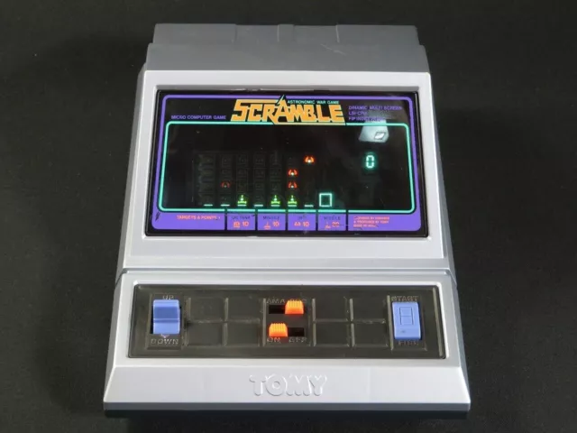 BOXED Tested SCRAMBLE TOMY LSI Electronic Game Shooter LCD 1982 made in Japan 1 2