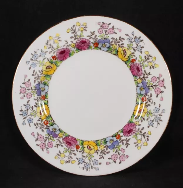 Crown Staffordshire Fine Bone China Floral Salad Plate England 8"1/2