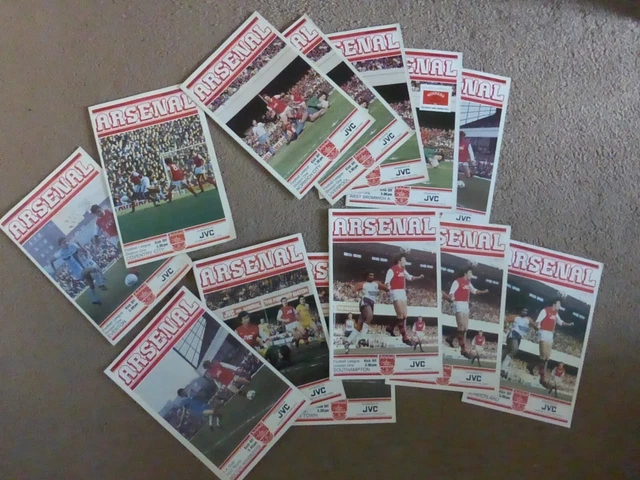 13X ARSENAL PROGRAMMES 198182 & 198283. FA Cup matches vs Bolton