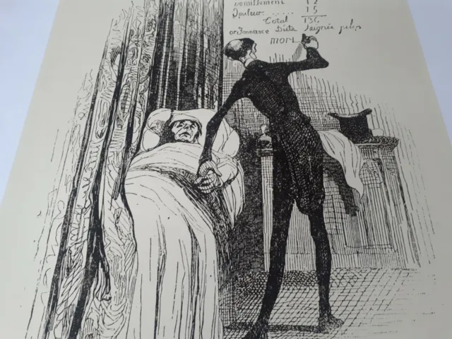 Honore Daumier Die Mediziner hochwertiges Kunstblatt a. einer Sammlung Erbschaft 2