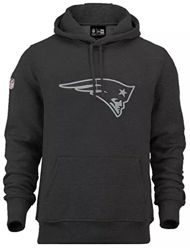 Felpa con cappuccio New England Patriots NFL New Era Team grigio scuro XXXXL 4XL