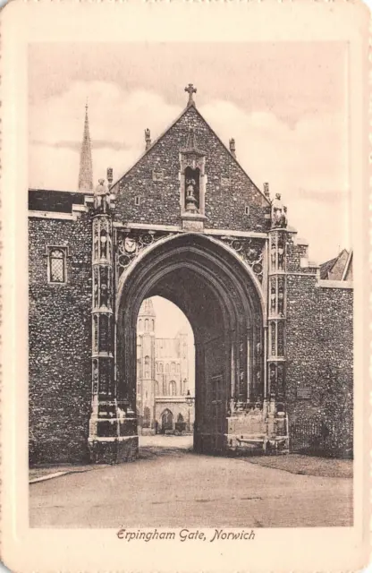 Norwich - Erpingham Gate ~ An Old Valentines Postcard #2243176