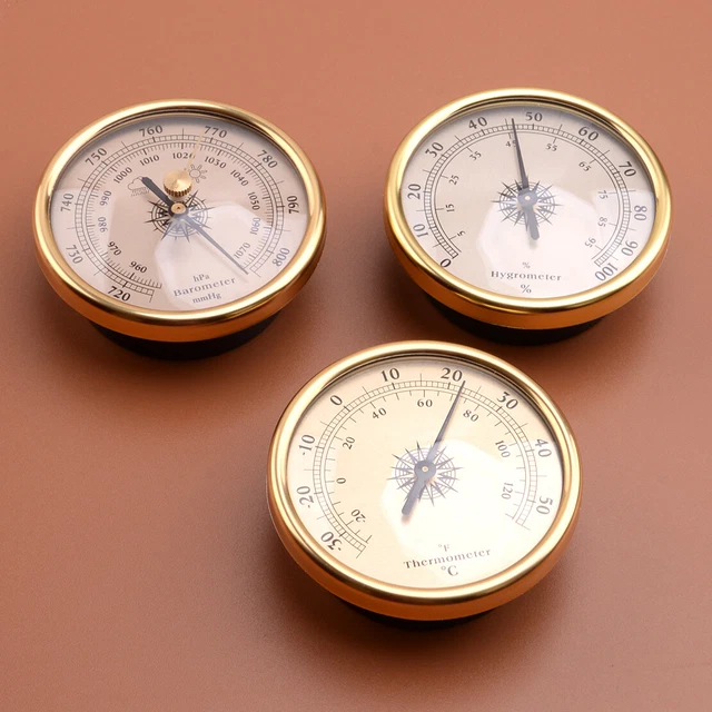 3PCS BAROMETER WEATHER Forecast Station 72x33mm Hygrometer Thermometer