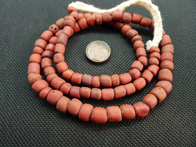 9mm Perles Verre Ancien Fouille Ancient Excavated Glass Beads NO ROMAN ISLAMIC