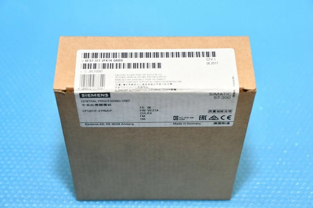 Siemens 6ES7317-2FK14-0AB0 CENTRAL PROCESSING UNIT CPU317F-2PN/DP SIMATIC S7-300