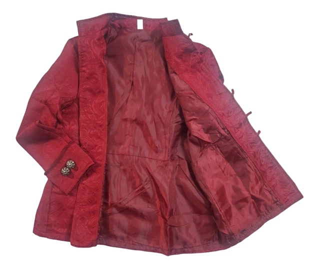 Kids Small Red Victorian Military Button Jacket